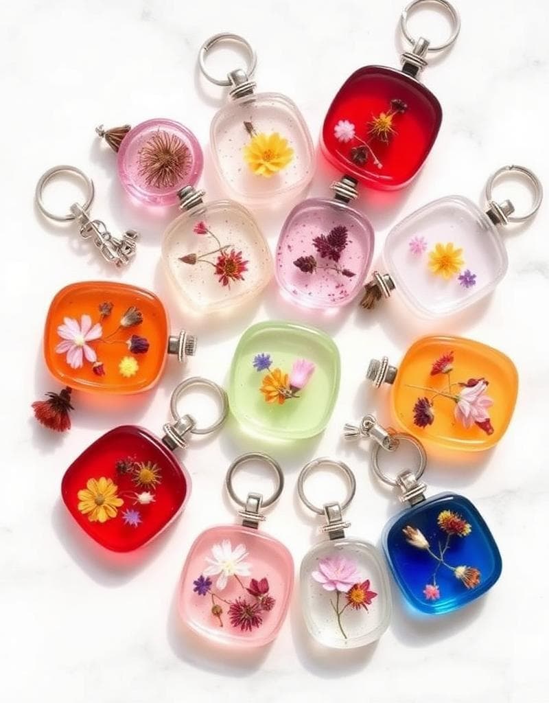 Personalized Resin Keychains handmade by Mahor Elegance