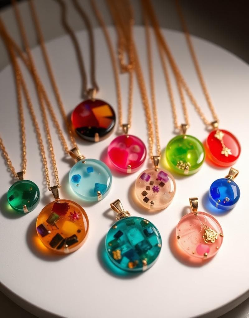 Handmade Resin Jewelry handmade by Mahor Elegance